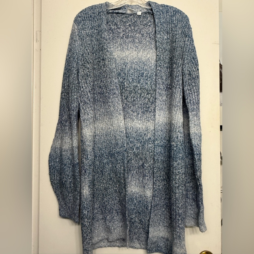 GAP Blue Ombré Longline Open-Front Cardigan – Size S